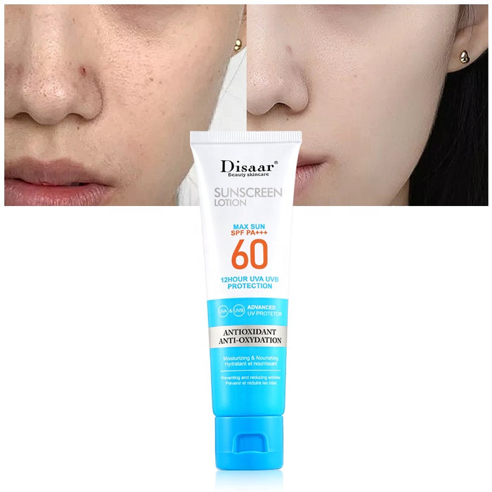 DISAAR SPF 60 Sunscreen Lotion 50ml - 12 Hour Anti-Oxidation Protection - MAT Beauty