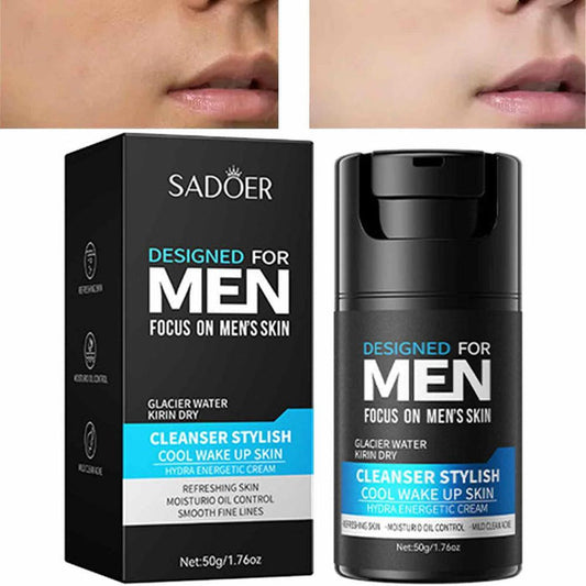 Sadoer Men's Anti-Aging Face Cream for Firming, Fine Line Removal, and Skin Repair - 50g Moisturizer and Facial Oil Control - MAT Beauty