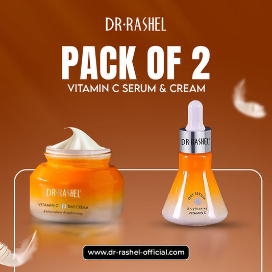 Pack of 2 Dr Rashel Vitamin C Cream Serum for Radiant Skin Boost - MAT Beauty