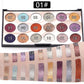 MISS ROSE Glitter Eyeshadow Palette - 18-Color Sequin Sparkle Collection - MAT Beauty