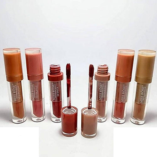 MISS ROSE Waterproof Lip Gloss Set - 6 Matte Liquid Lip Glosses - MAT Beauty