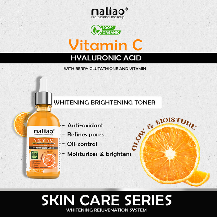 Maliao Vitamin C Skin Care Set - 5 Piece Collection with Sunscreen, Serum, Face Wash, Whitening Cream, and Toner (330g) - MAT Beauty