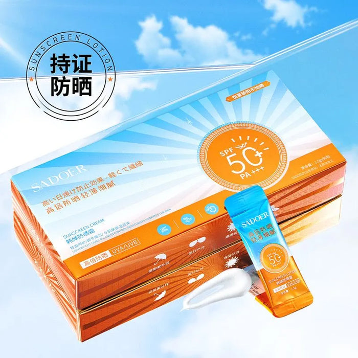 Sadoer Sunscreen SPF50 Portable Strips Pack of 5 for Efficient UV Protection for Girls and Women - MAT Beauty