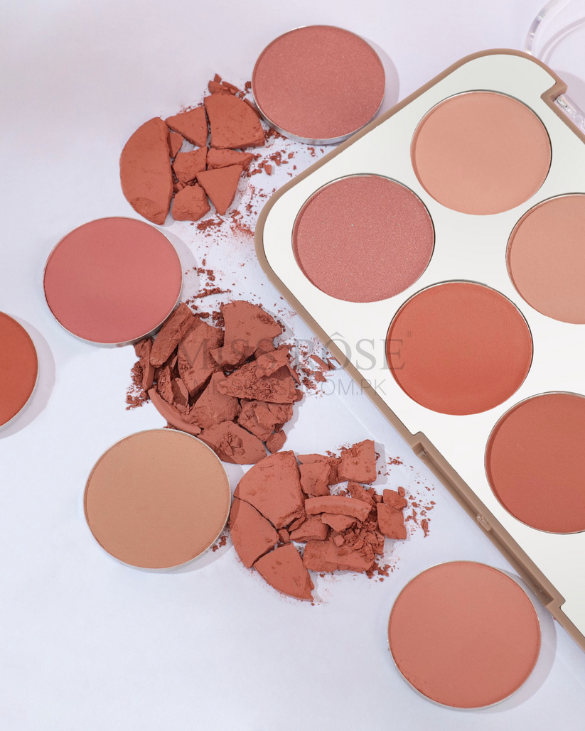 Miss Rose 10-Color Blushers Palette for Flawless Glow - Miss Rose Blush Palette - MAT Beauty