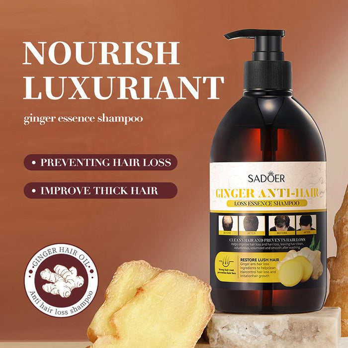 SADOER Ginger Anti-Hair Loss Shampoo 500ml - Restore Lush Hair and Combat Dandruff - MAT Beauty