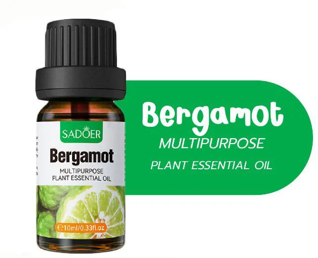 SADOER Bergamot Essential Oil 10ml - Multipurpose Natural Aromatherapy - MAT Beauty