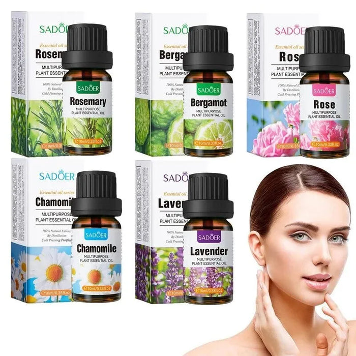 SADOER Bergamot Essential Oil 10ml - Multipurpose Natural Aromatherapy - MAT Beauty