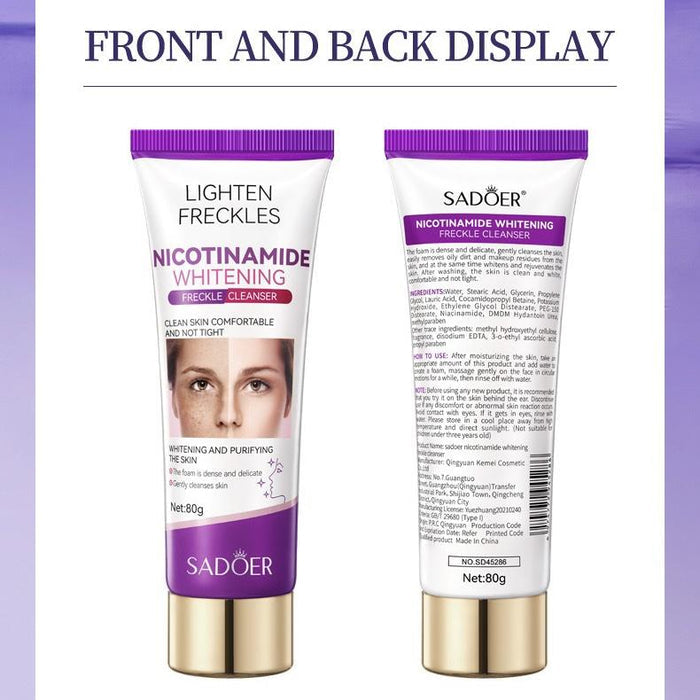 SADOER Nicotinamide Cleanser for Glowing Skin & Freckle Fade 80g - MAT Beauty