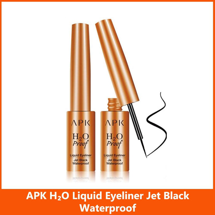 APK H2O Liquid Eyeliner Waterproof in Jet Black for Long-Lasting Wear - MAT Beauty