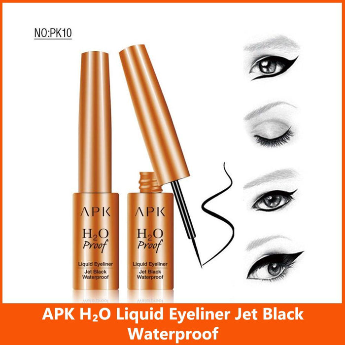 APK H2O Liquid Eyeliner Waterproof in Jet Black for Long-Lasting Wear - MAT Beauty