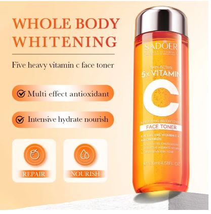 SADOER Vitamin C Face Toner 5X Heavy Whitening Active 130ml - MAT Beauty