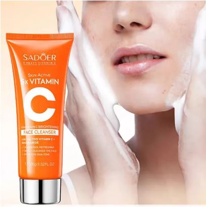 SADOER Vitamin C Facial Cleanser 100g - 5X Whitening and Brightening Formula - MAT Beauty
