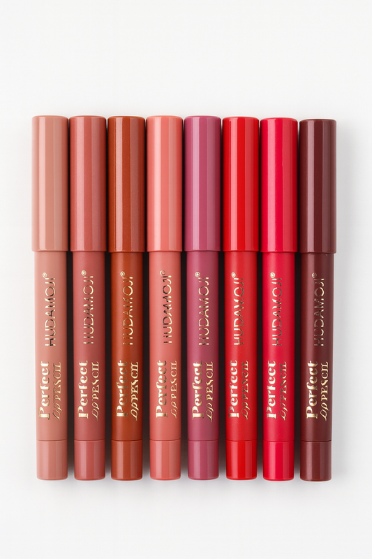 Hudamoji Lip Pencil Crayon Lipliner - Perfect Lip Liner and Lipstick - MAT Beauty