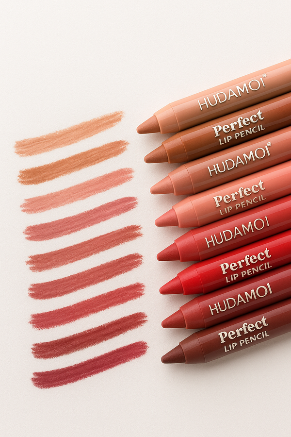 Hudamoji Lip Pencil Crayon Lipliner - Perfect Lip Liner and Lipstick - MAT Beauty