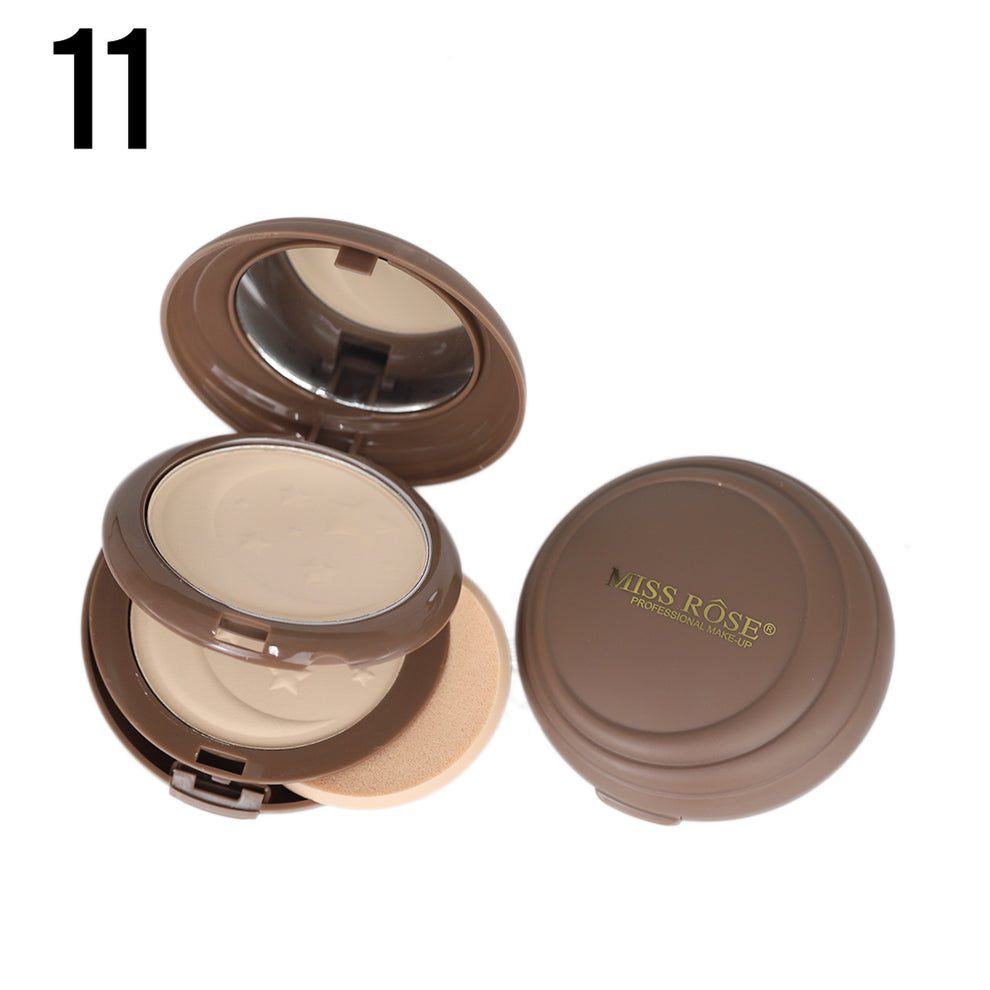 Miss Rose Brown Triangle Compact Powder for Flawless Finish - MAT Beauty
