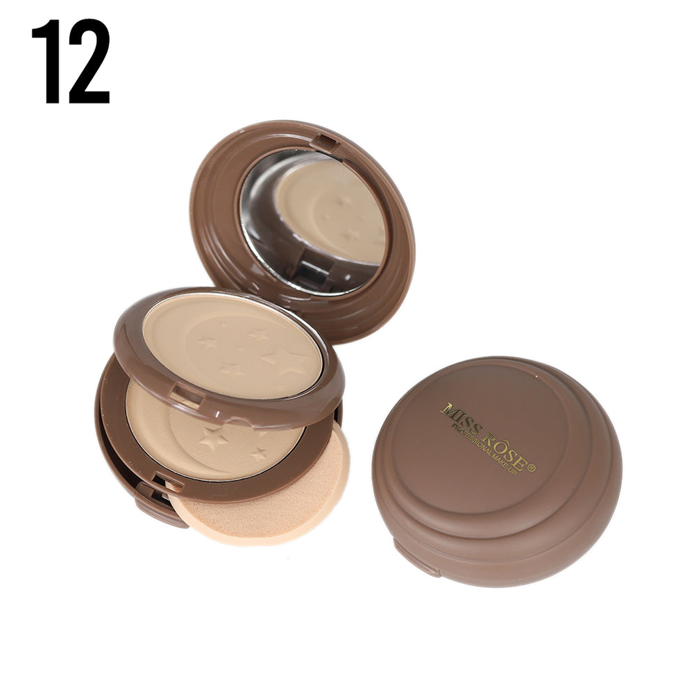 Miss Rose Brown Triangle Compact Powder for Flawless Finish - MAT Beauty