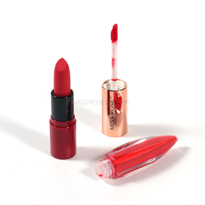 Miss Rose Dual-Ended Matte Lipstick & Lip Gloss for All-Day Wear - MAT Beauty