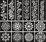 Pack of 14 Henna Mehndi Stickers for Hands and Feet - Beautiful Bail and Tikki Designs - MAT Beauty