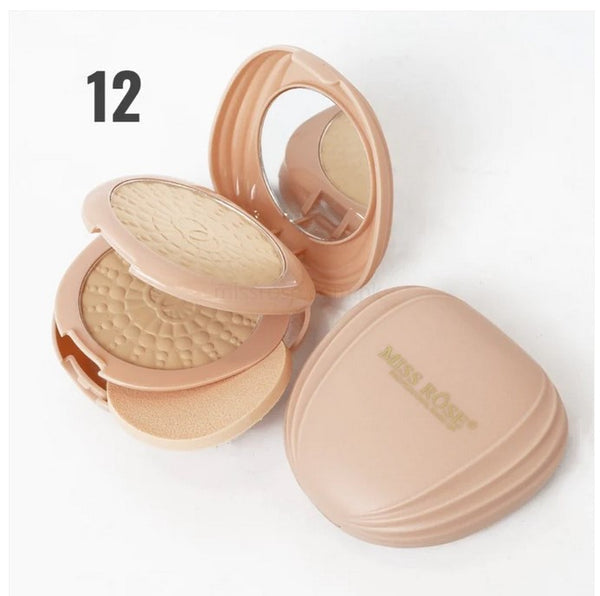 Miss Rose Compact Powder for Flawless Finish - 2 in 1 Formula - MAT Beauty