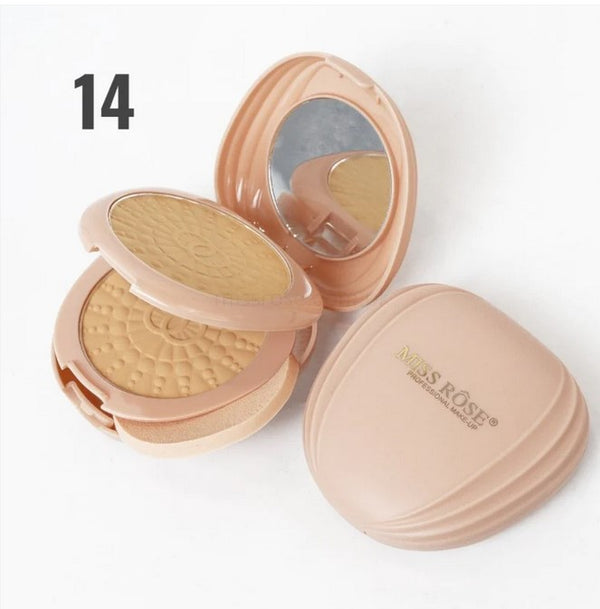 Miss Rose Compact Powder for Flawless Finish - 2 in 1 Formula - MAT Beauty