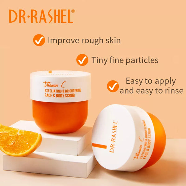 Dr Rashel Vitamin C Scrub for Exfoliating & Brightening Face and Body - MAT Beauty