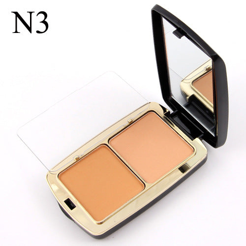 Miss Rose 3-Color Powder Fashion with Mirror for Flawless Makeup - MAT Beauty