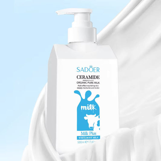 SADOER Ceramide Milk Lotion - Moisturizing Lightening Face and Whitening Body Lotion - MAT Beauty