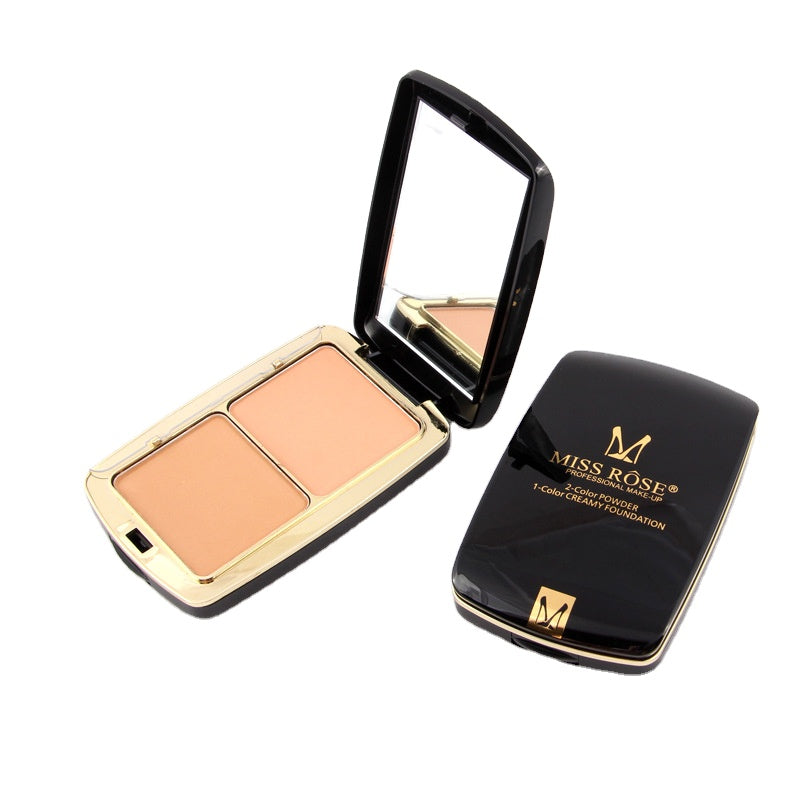 Miss Rose 3-Color Powder Fashion with Mirror for Flawless Makeup - MAT Beauty