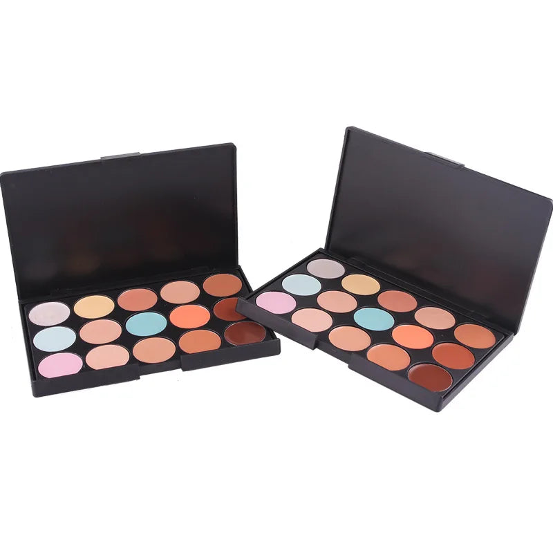Miss Rose Concealer Palette - 15 Colors Cream Contour and Makeup Set - MAT Beauty