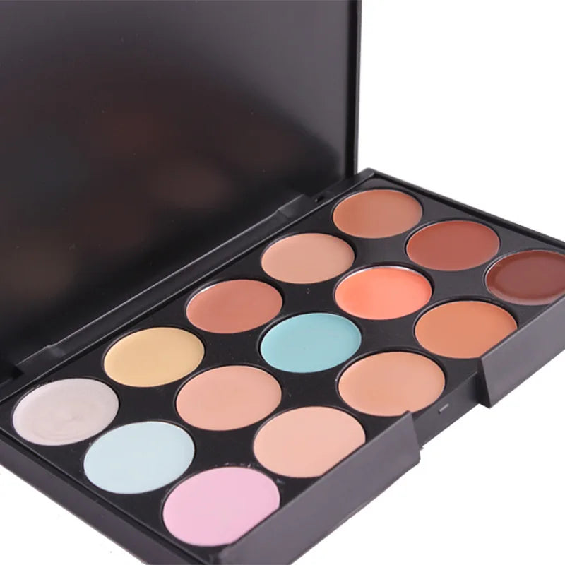 Miss Rose Concealer Palette - 15 Colors Cream Contour and Makeup Set - MAT Beauty