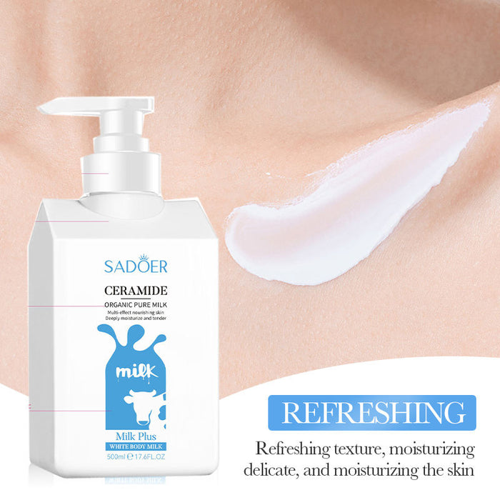 SADOER Ceramide Milk Lotion - Moisturizing Lightening Face and Whitening Body Lotion - MAT Beauty