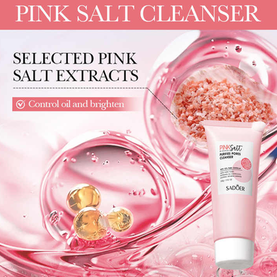 SADOER Himalayan Pink Salt Face Wash for Deep Cleaning, Smoothing, and Pore Reduction - MAT Beauty