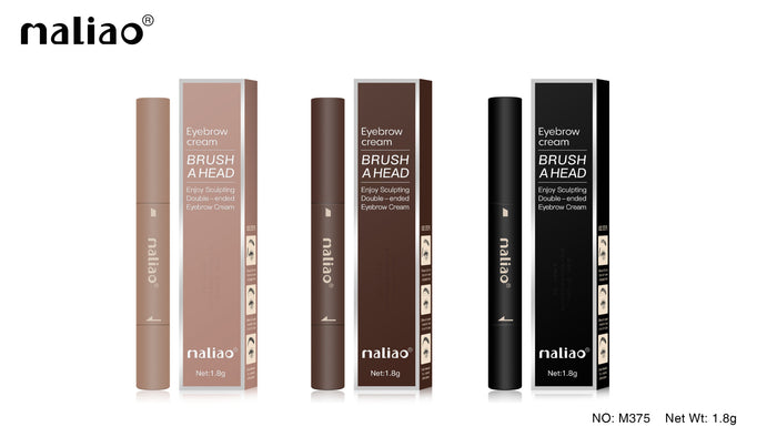 Maliao Eyebrow Cream Brush - Sculpting Double-Ended Eyebrow Cream 1.8g - MAT Beauty