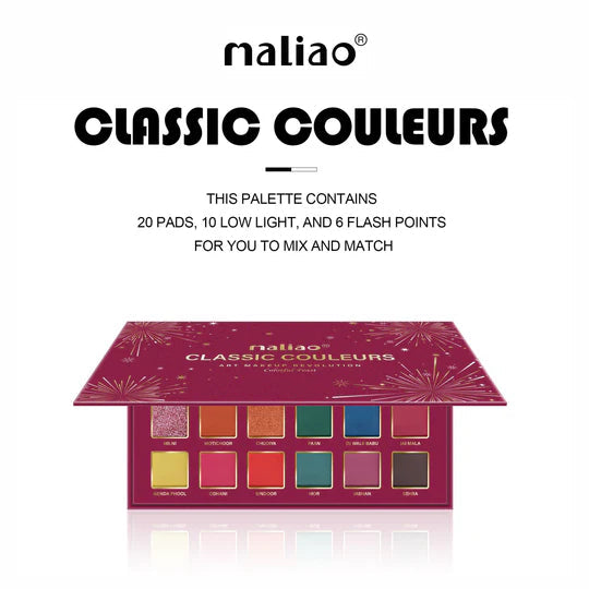 Maliao 36 Colors Makeup Palette - Classic Couleurs Ark Revolution Palette - MAT Beauty