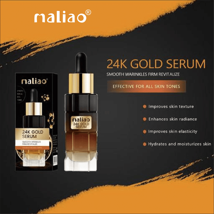 Maliao 24K Gold Serum for Revitalizing Skin and Reducing Wrinkles - 30 ml 24K Gold Serum Wrinkles Revitalizing - MAT Beauty