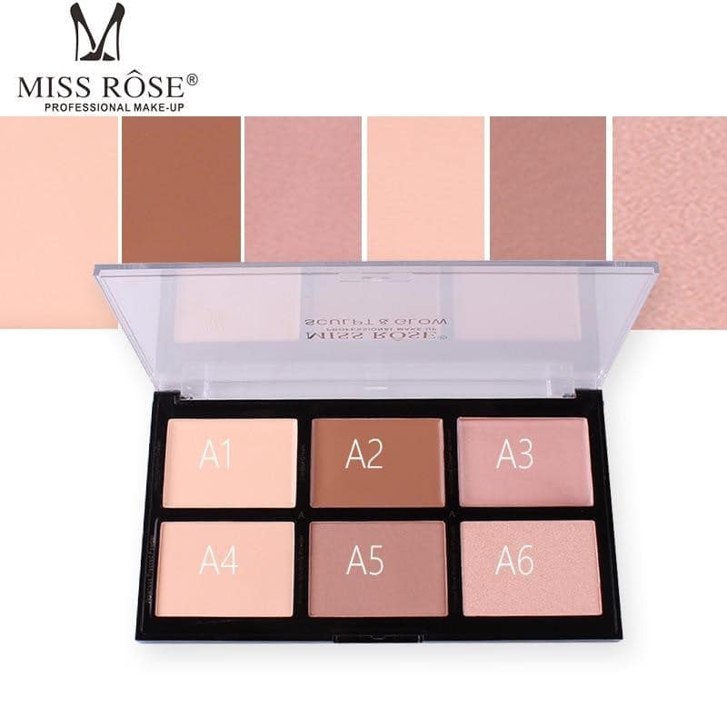 MISS ROSE Contour Palette for Flawless Highlighting and Contouring - MAT Beauty