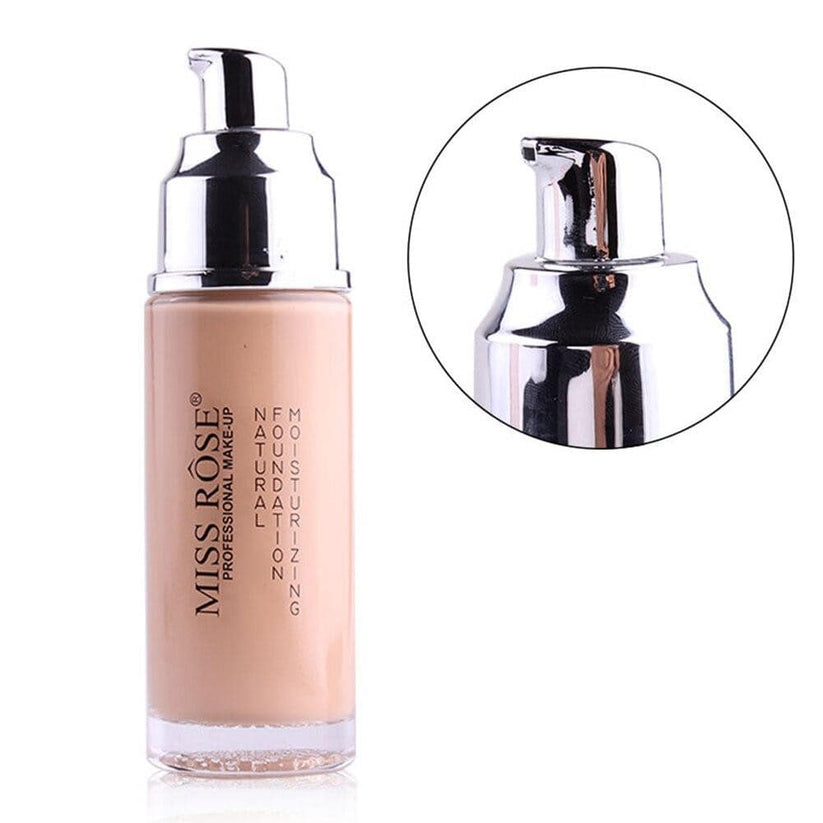 MISS ROSE Waterproof Foundation - Long-Lasting Liquid Coverage for Flawless Skin - MAT Beauty