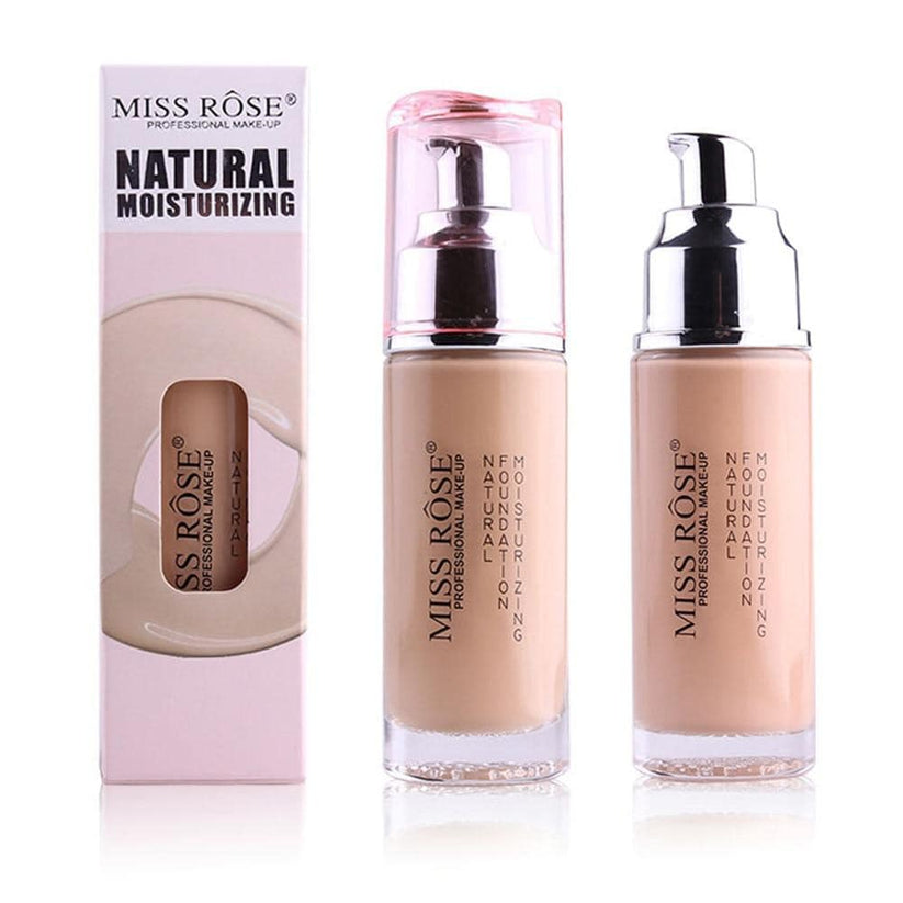 MISS ROSE Waterproof Foundation - Long-Lasting Liquid Coverage for Flawless Skin - MAT Beauty