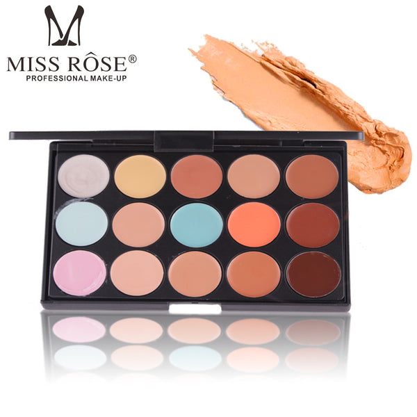 Miss Rose Concealer Palette - 15 Colours Contour and Conceal Makeup Cream - MAT Beauty