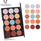 Miss Rose Concealer Palette - 15 Colours Contour and Conceal Makeup Cream - MAT Beauty