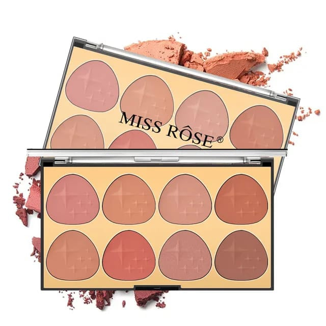 Miss Rose Blusher Palette - 8-Color Blusher for Radiant Cheeks - MAT Beauty