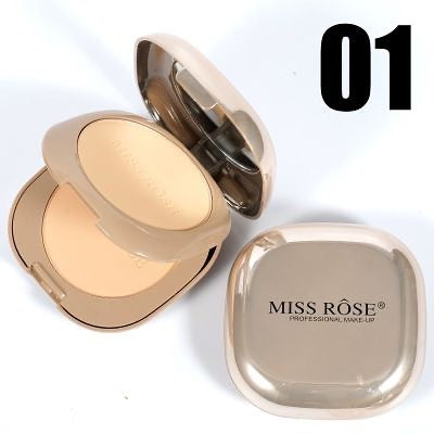 Miss Rose Metallic Compact Face Powder for a Flawless Pink Finish - MAT Beauty