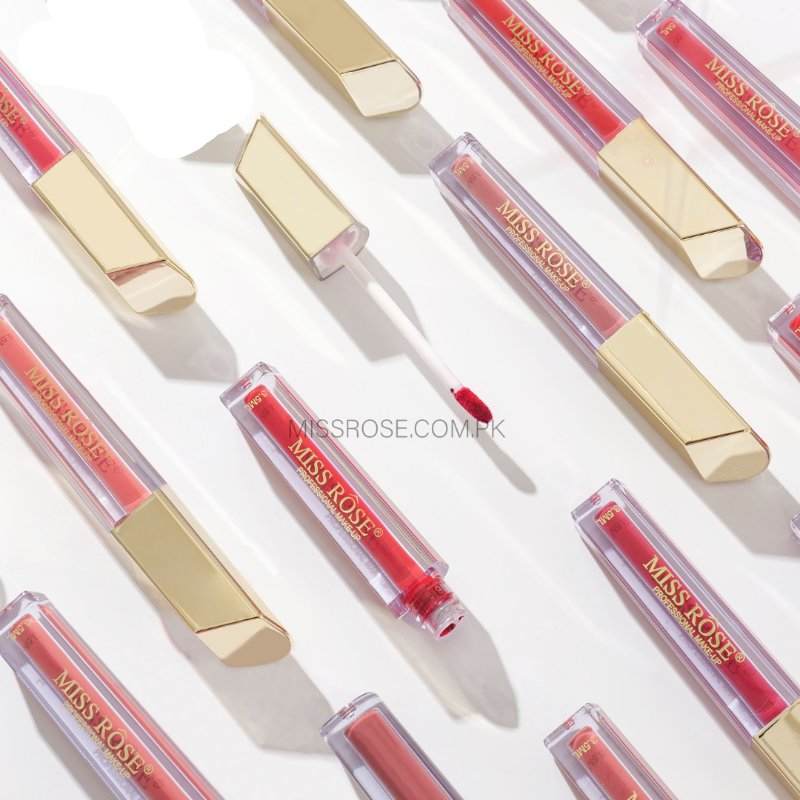 Miss Rose Crystal Lip Gloss - Princess Fan for Radiant Shine and Moisture - MAT Beauty