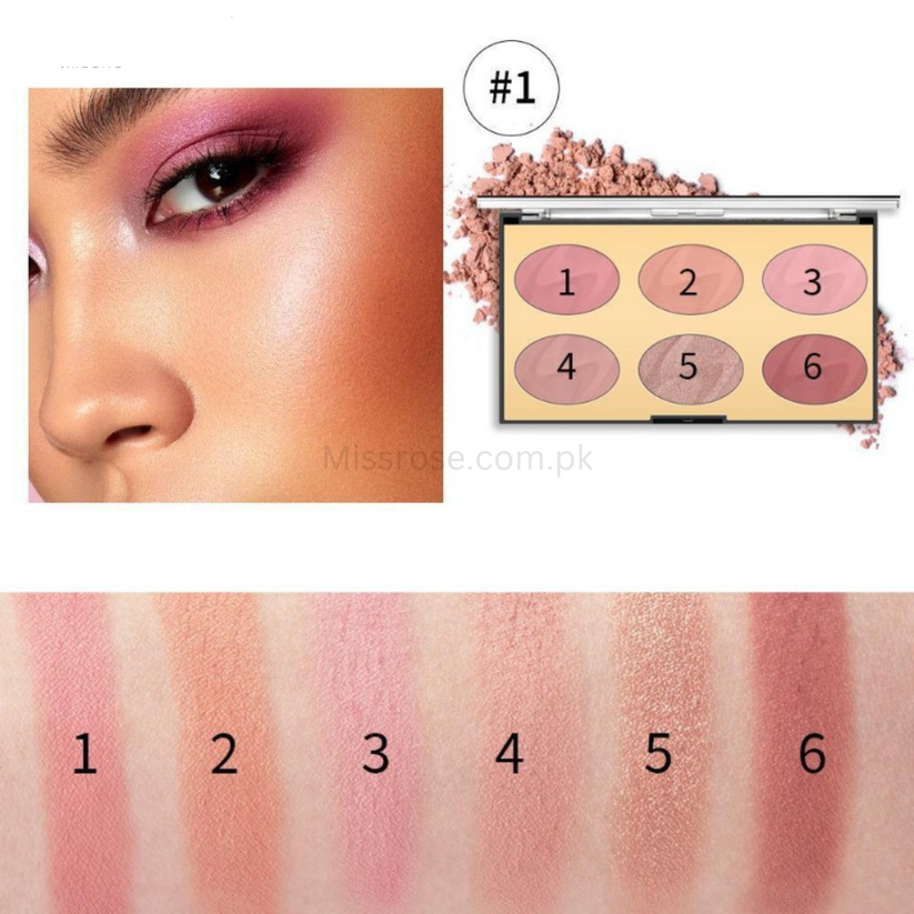 Miss Rose Face Kit - 6 Color Set for a Flawless Makeup Finish - MAT Beauty