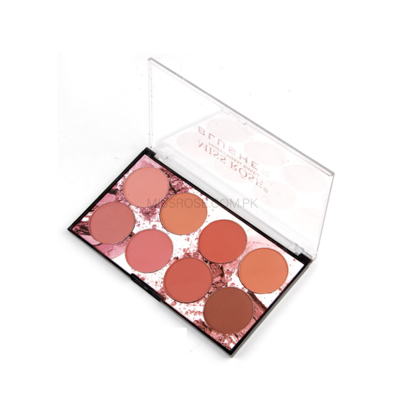 Miss Rose Blush Palette - 8 Color Blush Palette for Radiant Cheeks - MAT Beauty