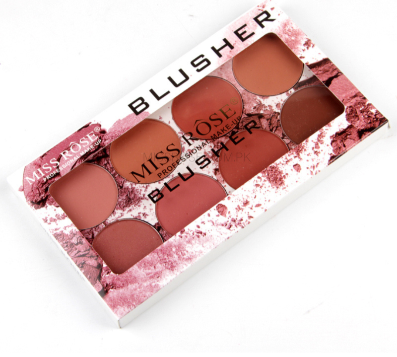 Miss Rose Blush Palette - 8 Color Blush Palette for Radiant Cheeks - MAT Beauty