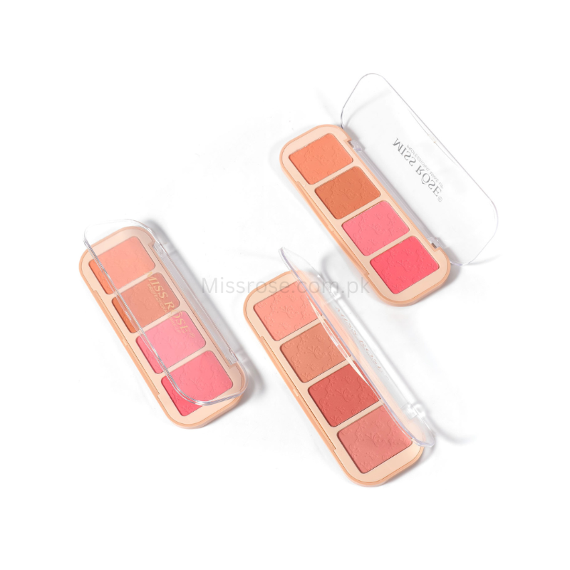 Miss Rose Blush Palette - 4-Color Butter Blend Blush Collection - MAT Beauty