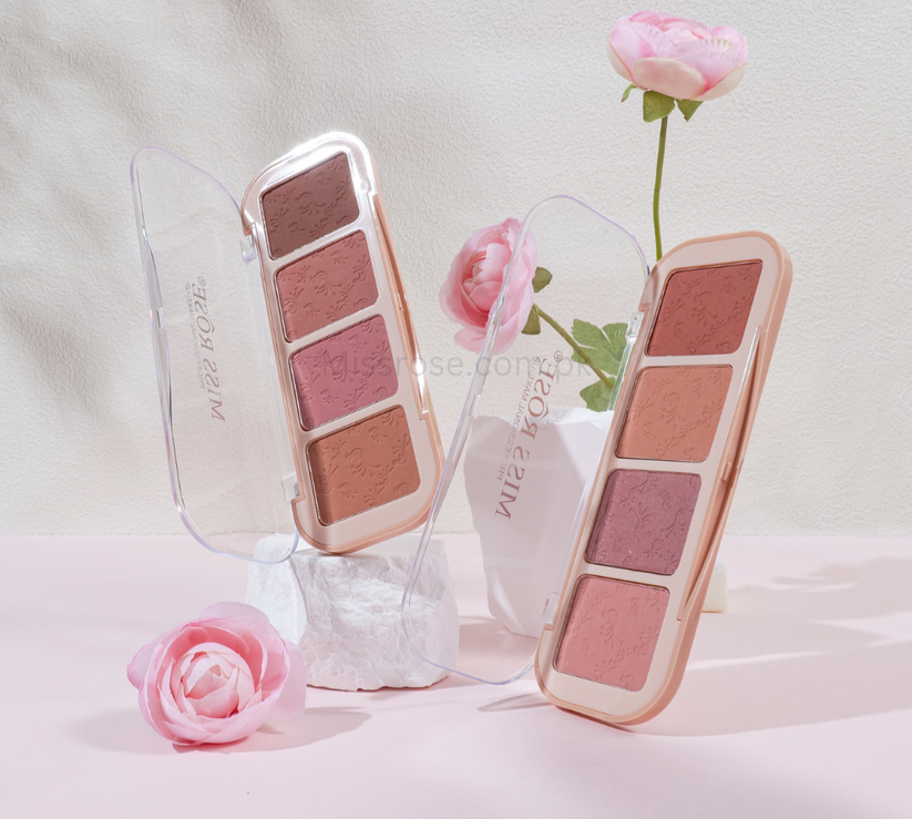 Miss Rose Blush Palette - 4-Color Butter Blend Blush Collection - MAT Beauty