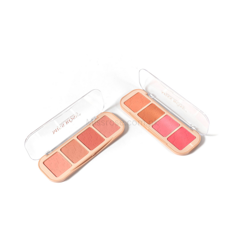 Miss Rose Blush Palette - 4-Color Butter Blend Blush Collection - MAT Beauty