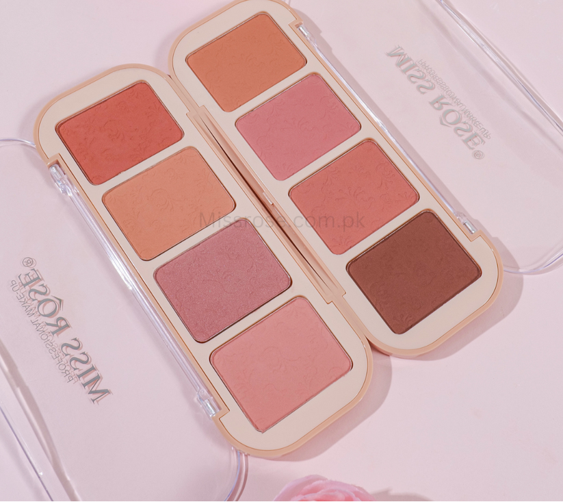 Miss Rose Blush Palette - 4-Color Butter Blend Blush Collection - MAT Beauty